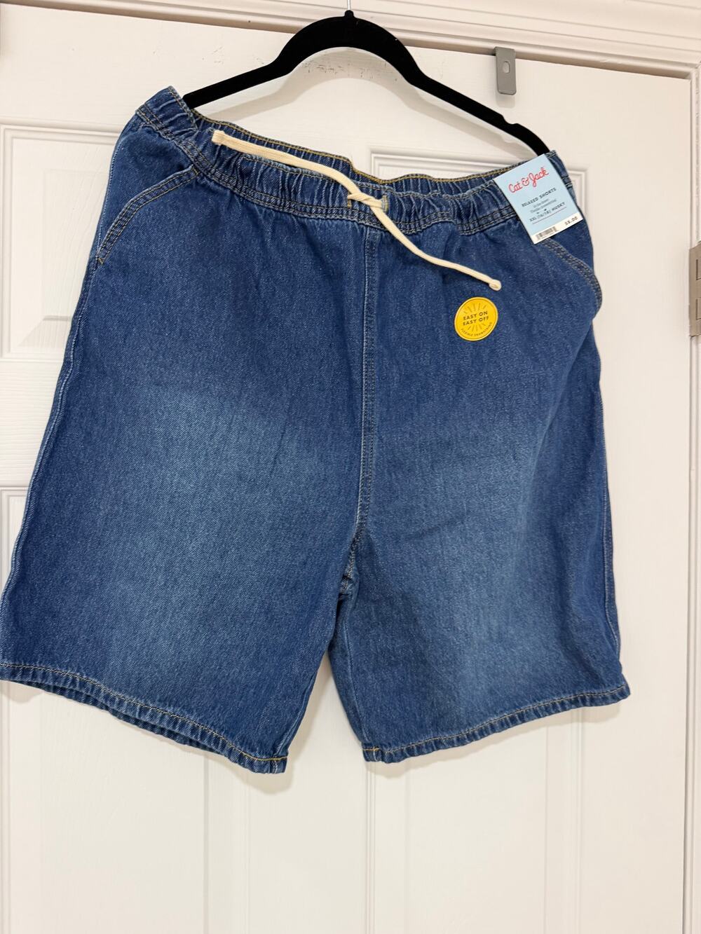Cat & Jack - Boys - Elastic Waist Denim Shorts - Size XXL Husky - Pink - NWT